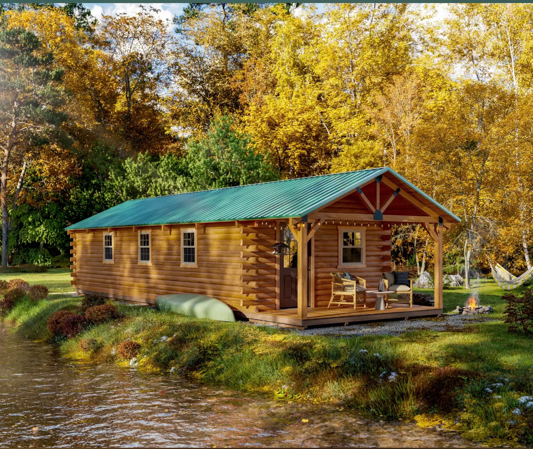 Yellow Stone Series 12x36 Amish Cabin